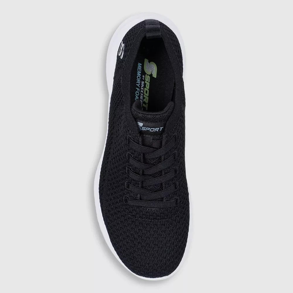 Women's S Sport By Skechers Resse 2.0 Elastic Gore Sneakers - Black 11 - Picture 7 of 8